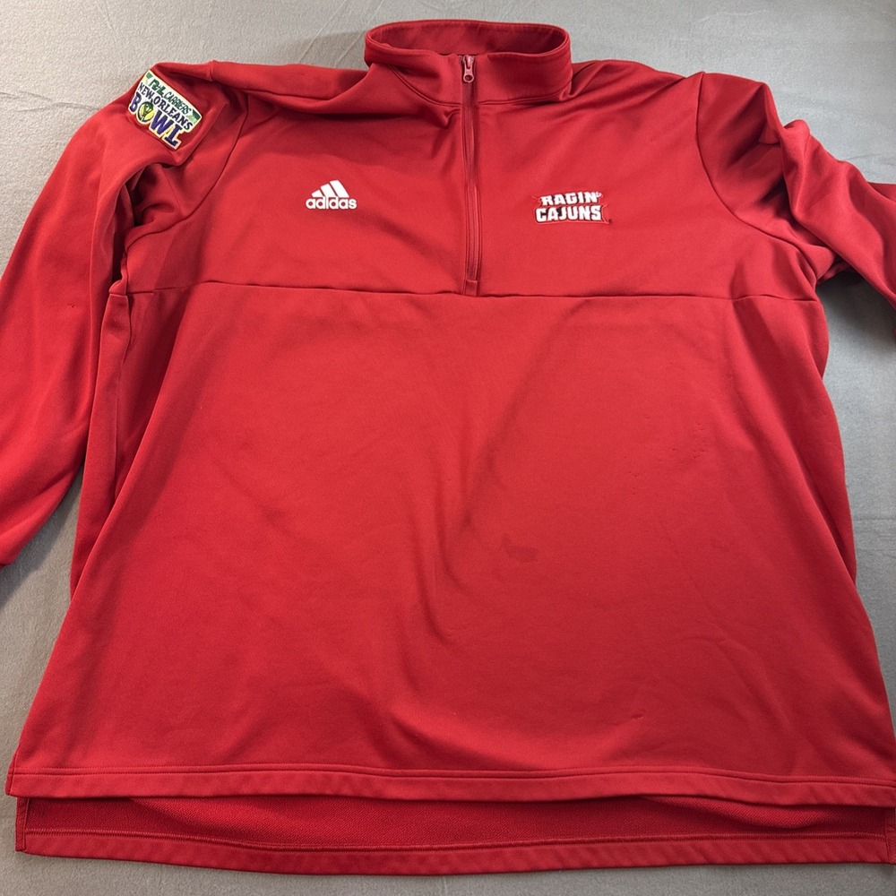 Ragin Cajuns Adidas New Orleans Bowl Sweatshirt Half Zip 4xlt
